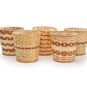 Pot Covers |   9.25" Assorted Bamboo Potcover Set