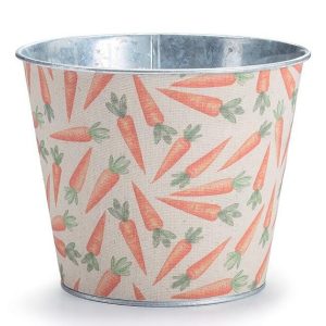 Pot Covers |   Carrots On Linen Pot Cover