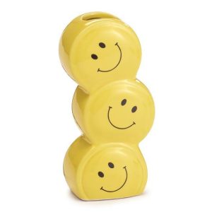 Vases |   3 Stacked Smiley Face Ceramic Vase