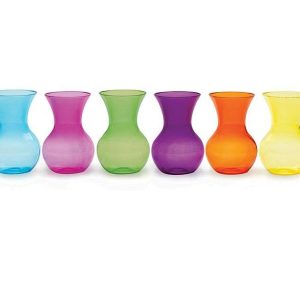 Vases |   7" Plastic Sweetheart Vase Assortment