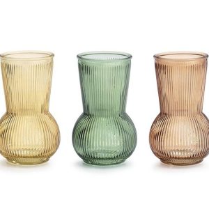 Vases |   Astd Ribbed Translucent Fall Vase