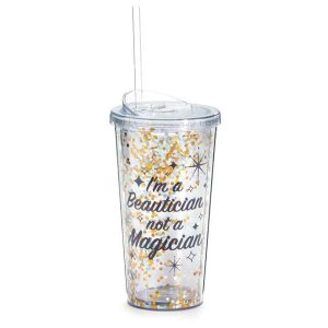 Wine Glasses & Tumblers |   Beautician Not A Magician Travel Cup