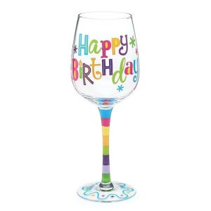 Wine Glasses & Tumblers |   Birthday Glitz Wine Glass