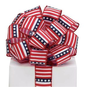 Wired |   #9 Stars /Stripes Wired Satin Ribbon