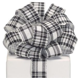 Wired |   Ribbon #9 Black/White Plaid