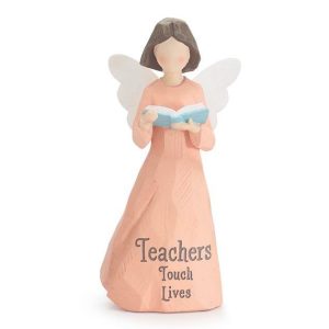 Figurines |   Teachers Touch Lives Angel Figurine