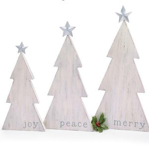 Home Accessories |   Distressed White Christmas Tree Astd